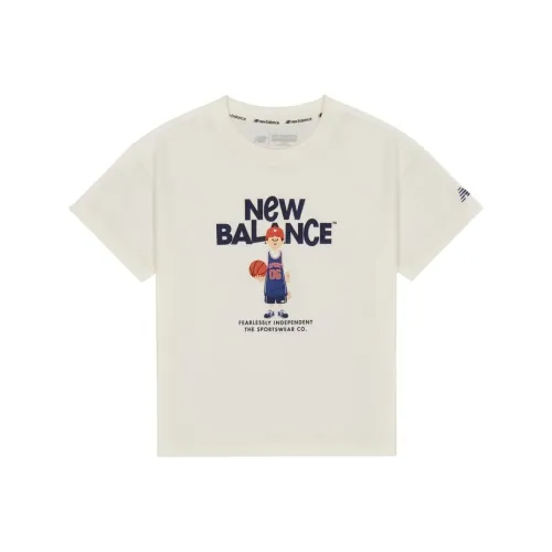 New Balance совместная футболка Абрикос для детей 3-7 лет