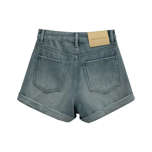 Cypress House Джинсовые шорты Женские Светло-синие