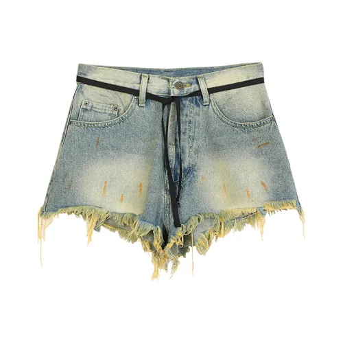 YEARNED Синие Женские Джинсовые Шорты