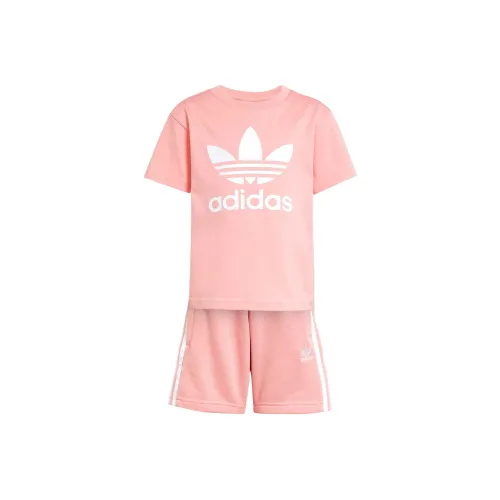 Adidas Originals Повседневная спортивная одежда Шорты Tee SETADICOLOR 2 предмета комплект Розовый для детей 3-7 лет