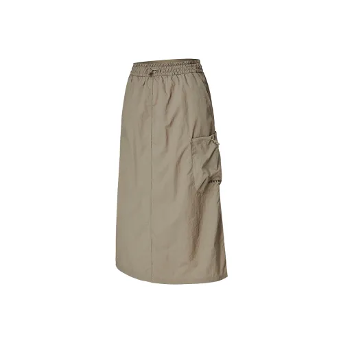 XEXYMIX SS25 Повседневный Длинный Юбка Женская Кофейно-Коричневый