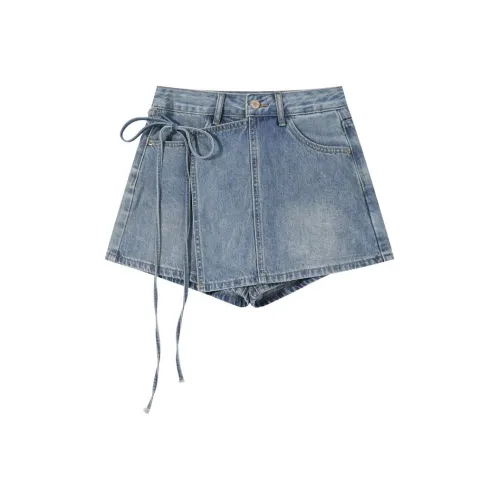 MA JOURNEE Джинсовые шорты Женские Темно-синие