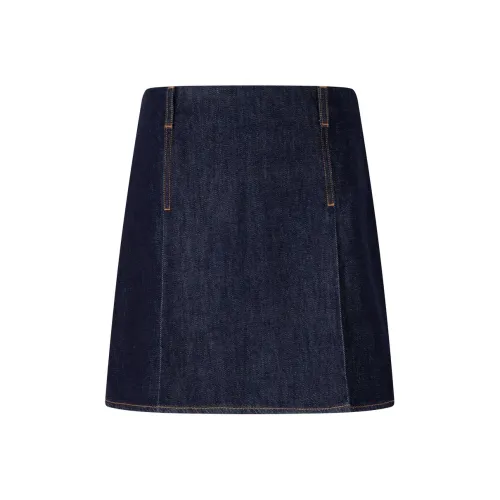 Tommy Hilfiger Джинсовые короткие юбки Женские Темно-синий джинсовый синий