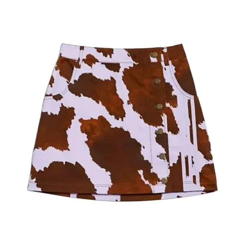 Adidas x Rodeo Ivy Park Джинсовые короткие юбки Женские Фиолетовый Коричневый