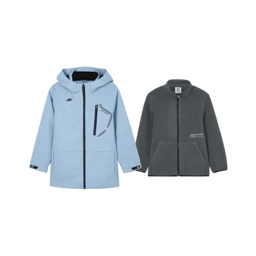 Skechers Ветровка Светлый Антиквар Синий Подростки