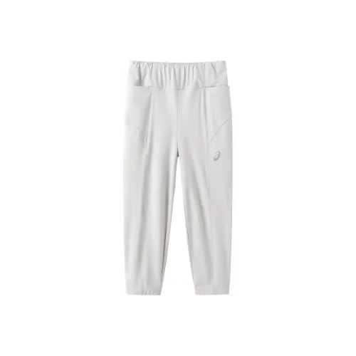 Детские Asics Вязаные Тренировочные Штаны Светло-Серого Цвета
