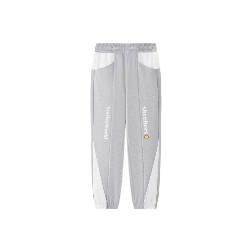 Подростки Skechers Kids x Smileyworld Вязаные Тренировочные Штаны SS25 Светлый Фотиния Серый 04A6