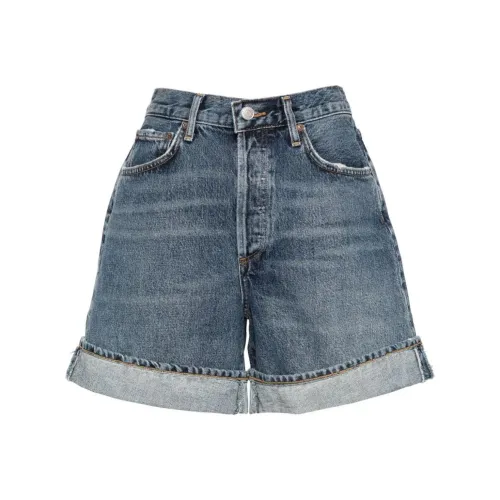 AGOLDE FW24 Джинсовые шорты Женские Blue