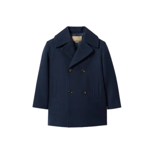 GUCCI Темно-синий Kids Шерстяное пальто