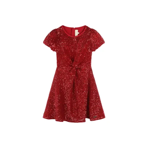 MICHAEL KORS SS24 Короткое платье с короткими рукавами женское темно-красное