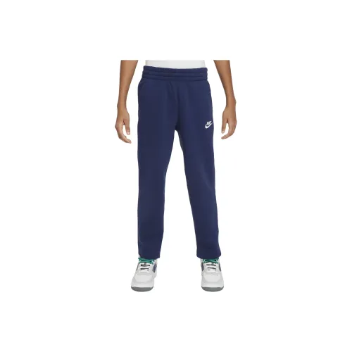 Nike Sportswear Club Флисовые Вязаные Тренировочные Штаны Морской Синий Детский