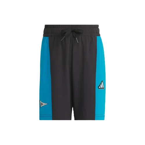Adidas SS25 Шорты Дети 3-7 лет Черный Синий