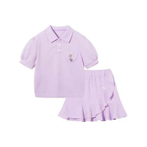 Детский комплект Disney с юбкой 3-7 лет фиолетовый