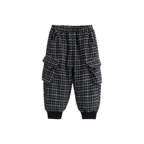 MARC JANIE Повседневные штаны для детей черный и белый в клетку