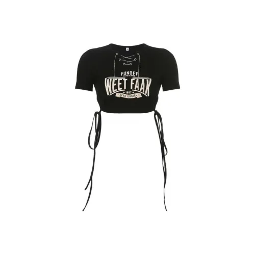 PLAY BUSH Черные Женские Футболки