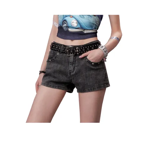 UNIFREE Джинсовые шорты Женские Черный Серый