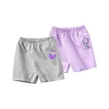 Меры предосторожности / Светло-серый + Маленький цветок / Фиолетовый [100% хлопок, тонкий, дышащий]