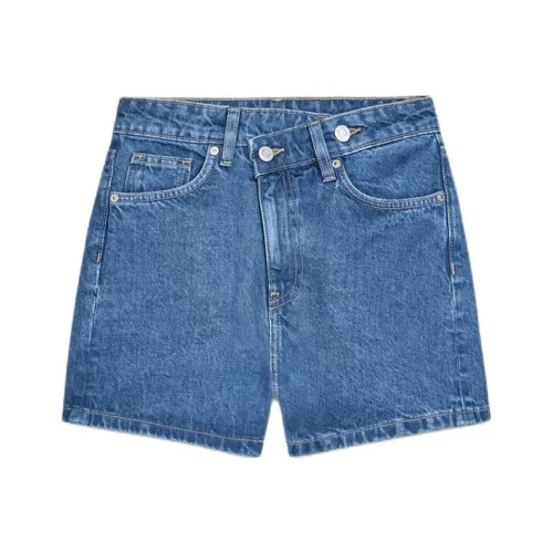ZARA Trf Морской синий Женские джинсовые шорты