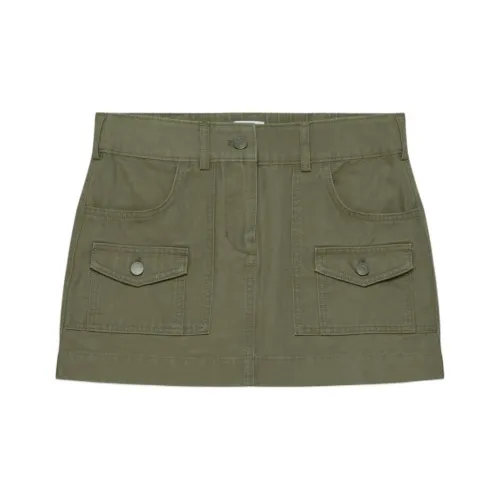 Aritzia FW24 Sunday Best Kaya Юбка Карго Короткая Женская Армейский Зеленый Армейский Зеленый
