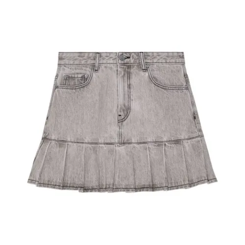 GANNI Джинсовые короткие юбки Женские Серый