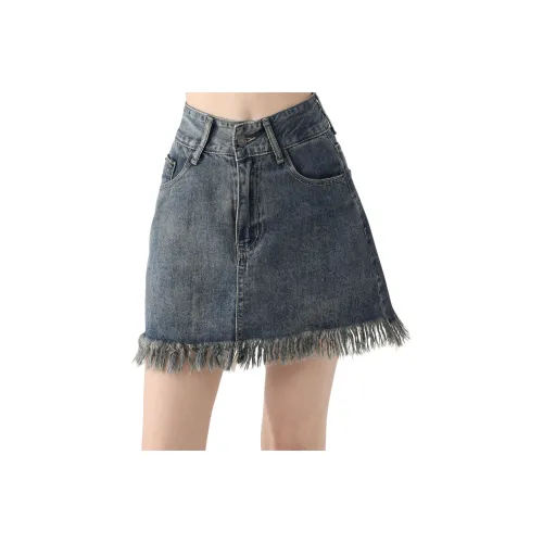 Розовые джинсовые короткие юбки для женщин