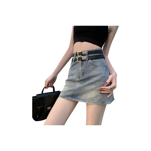 FOREVER 21 Джинсовые короткие юбки Женские Винтажный синий