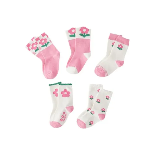 JELLYBABY Kids Носки 5 пар Цветочный дизайн Группа Детский