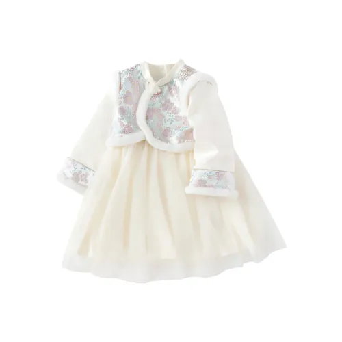 BALABALA Платье FW24 Белый Фиолетовый Дети Возраст 3-7 Лет