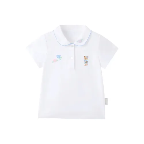 PAW IN PAW Cartoon Bear Охлаждающий Воротник поло T Рубашка Сливочный Children Возраст 3-7 лет