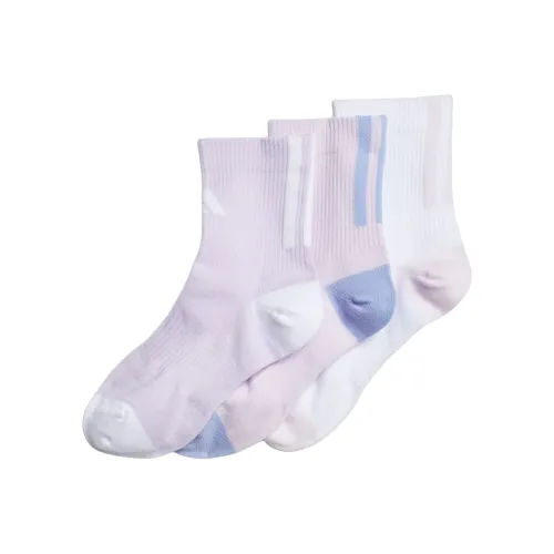Adidas 3 шт Светло-фиолетовый/Розовый/Белый Kids Носки