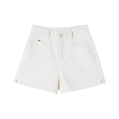 XIANGYING Джинсовые шорты Женские Ecru