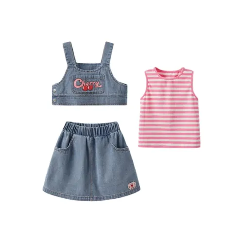 JELLYBABY Повседневная спортивная одежда Розово-красный Горизонтальный Полоска Дети 3-7 лет