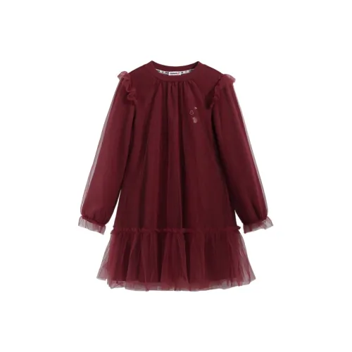 QQDuck Модный Модный Круглый вырез Однотонный Пэчворк Длинный рукав Т-рубашка Подростки