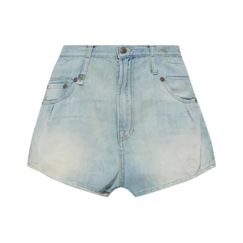 R13 Джинсовые шорты Женские Светло-синие