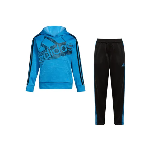 Adidas Пуловер Толстовка And Брюки Комплект Повседневная Спортивная Одежда Импульс Синий Для Детей Возрастом 3-7 Лет