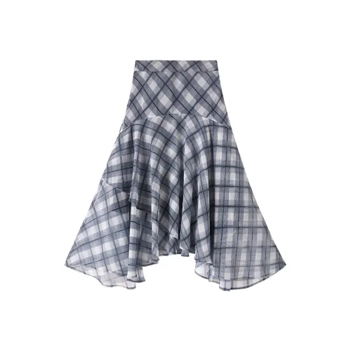 XIANGYING Повседневная длинная юбка женская темно-синий