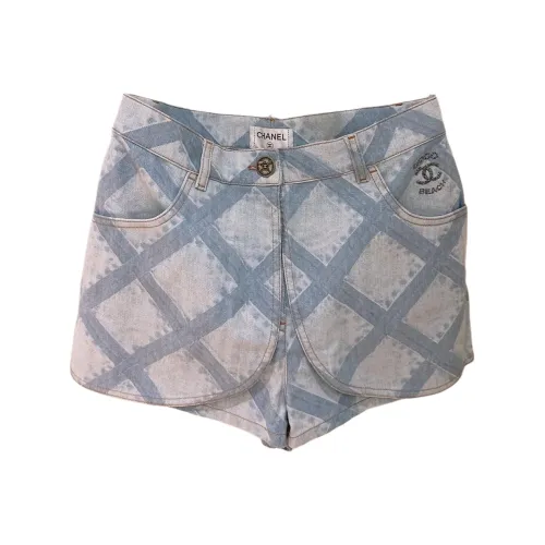 CHANEL Джинсовые шорты Женские Синие