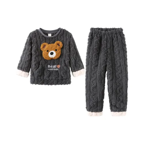 Shirley Пижамный комплект Угольный серый Медведь Дети 3-7 лет