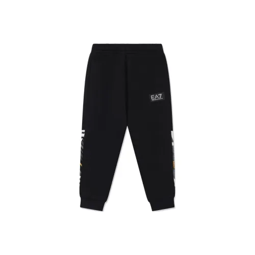 Детские EMPORIO ARMANI Вязаные Спортивные Штаны EA7 SS24 Черные