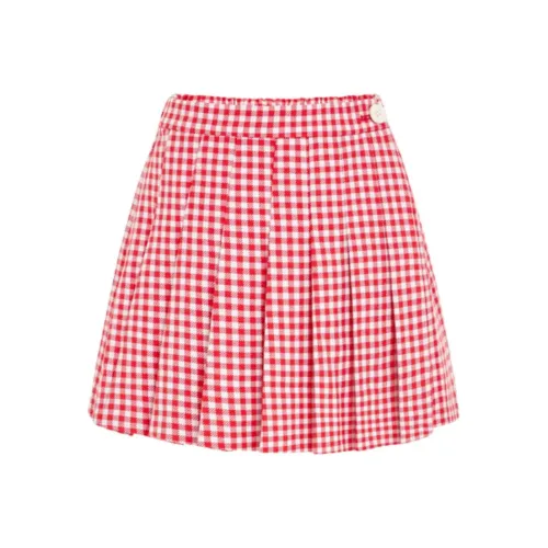Little MO CO. Юбка Детская Красная Белая Клетка