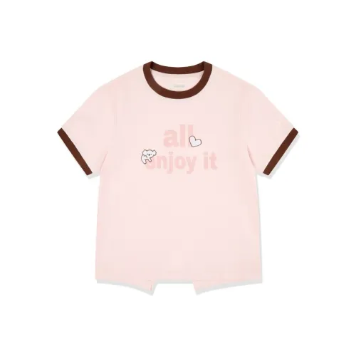 QIAODAN T-рубашка SS25 Abundant розовая для подростков