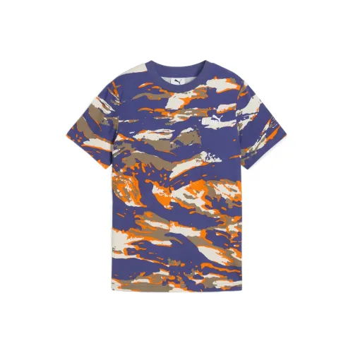 Puma ESS T-Shirt Crystal Blue Детский Возраст 3-7 лет