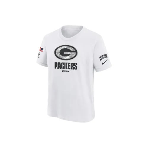 nike Dri FitNFL Зеленый Bay Packers Salute To Service Primary Edge Легенда T Рубашка Белый Подростки