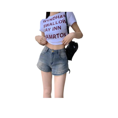 YEARNED Джинсовые шорты Женские Винтажный синий