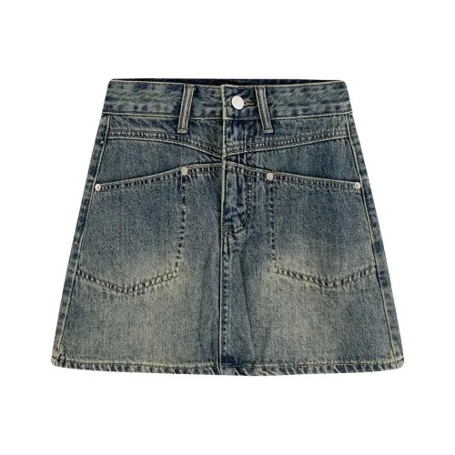 7 SEVFUN Винтажный синий Женские джинсовые короткие юбки