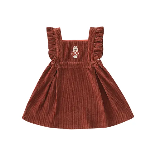 YOEHYAUL Детское платье дошкольное коричнево-красное