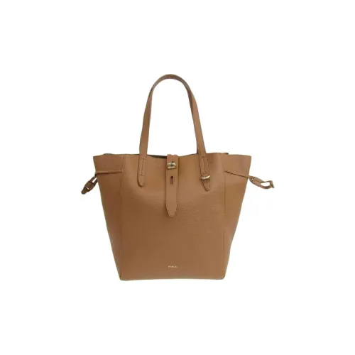 Furla Кожа Тоут Сумка Сумка для покупок Сумка на плечо Женская Коньячный Коричневый