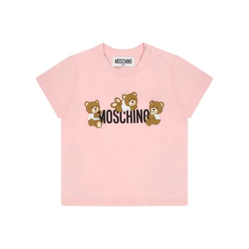 MOSCHINO T-рубашка SS25 розовая для малышей и детей младшего возраста