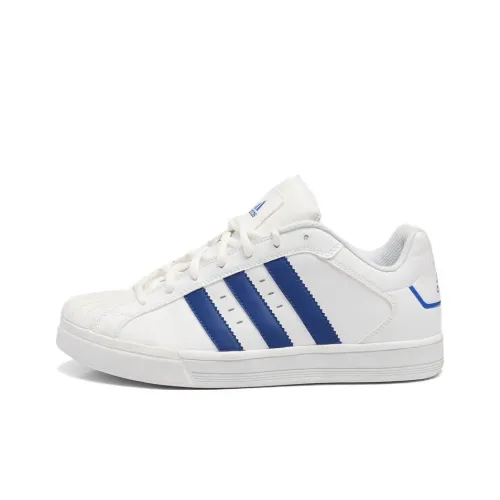 Adidas Superstar Vulc Low Топ Баскетбольные Кроссовки Мужские Белые Синие