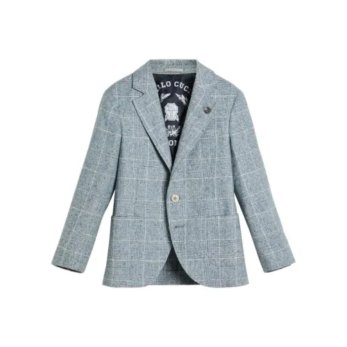 BRUNELLO CUCINELLI SS24 Бизнес-костюм Пальто Небесно-голубой Детский